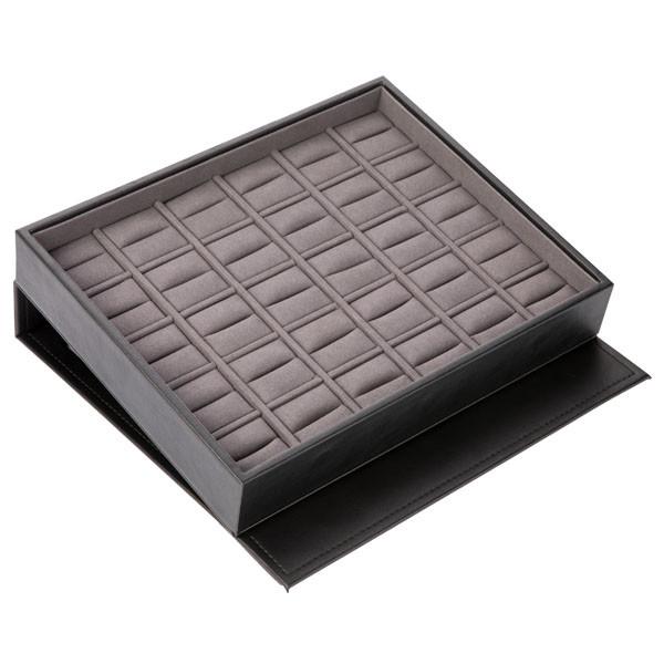Velvet Jewelry Tray Organizer Holder , Storage Jewelry Carrying Case With Glass