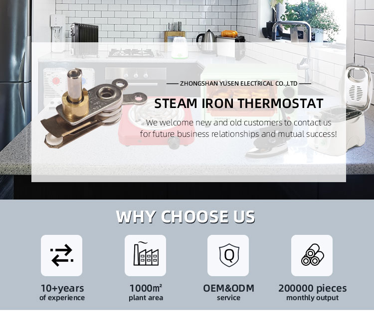 Electric Steam Iron Thermostat with Adjustable Temperature High Endurance