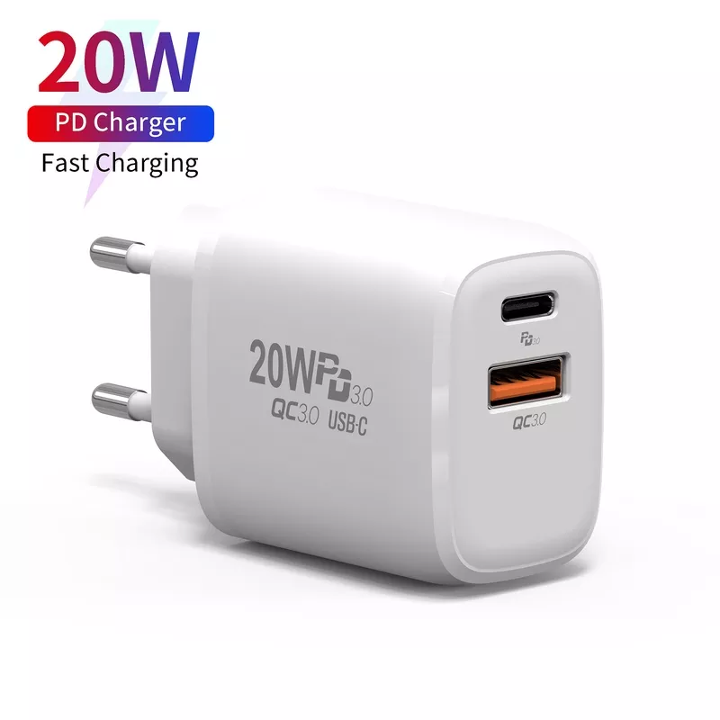 20W PD Fast Charging Adapter for Smart Watch and Multiple Phones A C Power Socket Home
