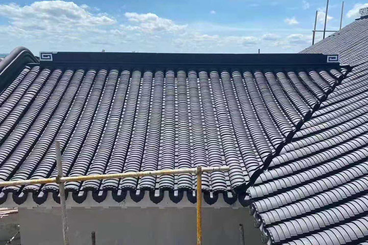 Grey Temple Flat Clay Roof Tiles