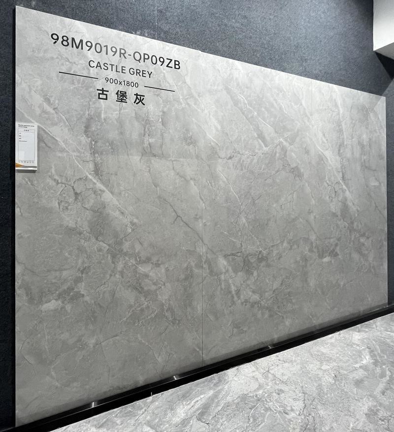 Anti-Slip No Fade Outside W.A 0.5% Floor Porcelain Glazed Polished Tile 900x1800x9mm For Shopping Mall And Kitchen