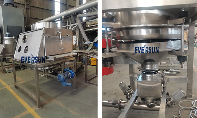 Chemical Industry Dust-Free Feeding System Bag Dumping Station With Iron Remover