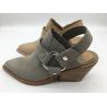 Buy cheap Two Tone Womens Leather Dress Shoes Soft Full Wrap Pointed Toe Wedge Shoes from wholesalers