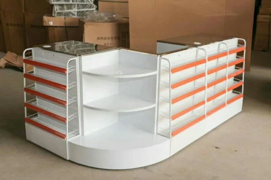 Small Supermarket Cash Counter Customized Grocery Store Checkout Counter