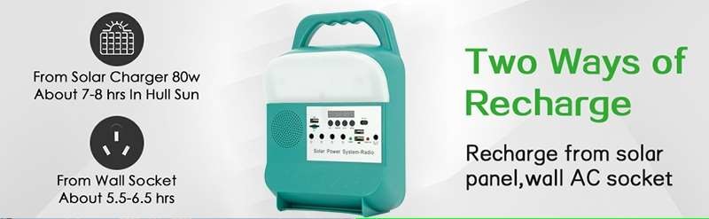 Home Mini Portable Solar Power Lighting System Kits With Music Speaker Solarenergie