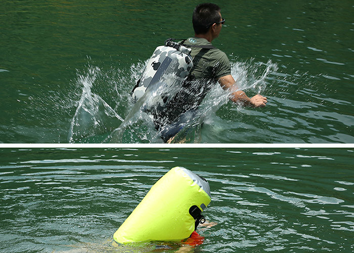 Floating 500D PVC Waterproof Dry Bag For Kayaking Custom Size