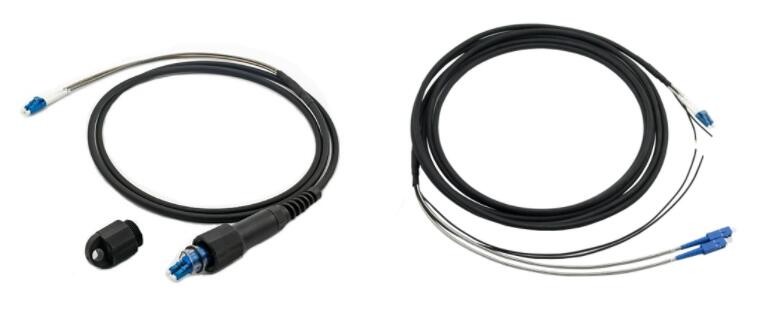 PDLC Outdoor Tactical Armored Fibre Optic Cable CPRI FC / SC FTTA Waterproof
