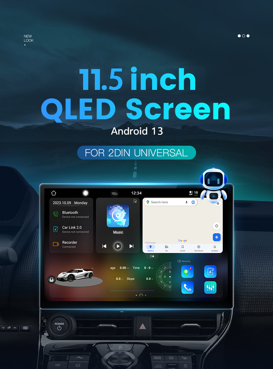 8 256g 5G Wifi DSP Stereo Audio 2 Din Android Car Radio Full fit screen GPS Built-in