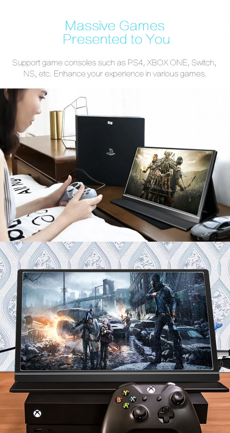 1000:1 Contrast Synchronized Screen 15.6 Inch HDR Portable Monitor