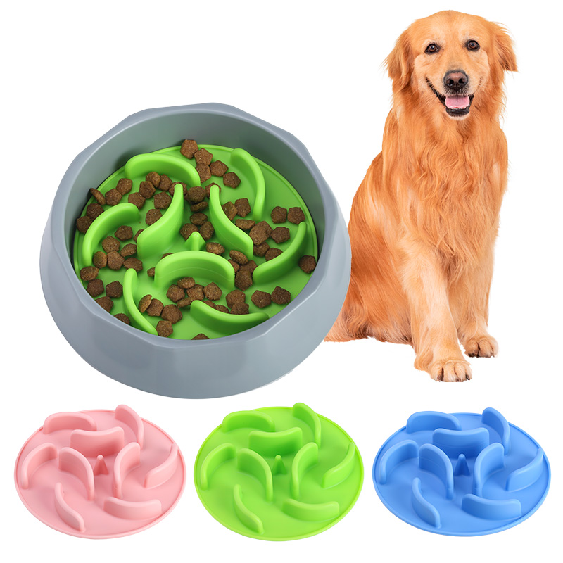 Non Automatic Pet Slow Feeder Bowl Collapsible Silicone Cat Slow Feeder