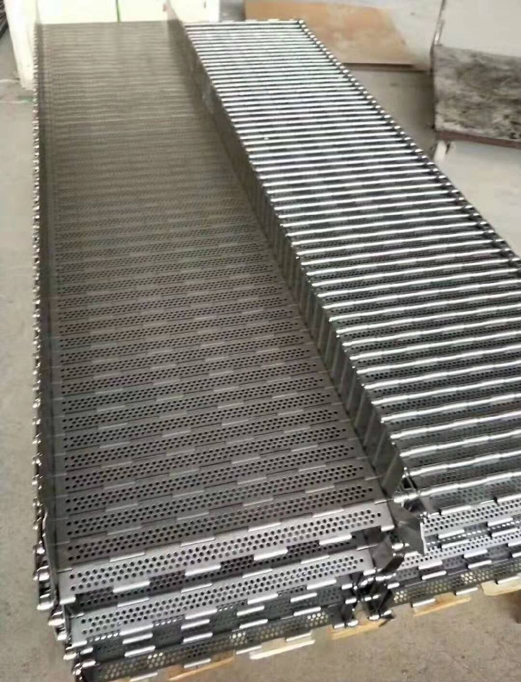 Heavy Duty Stainless Steel Plate Link Conveyor Belt for Food Machinery
