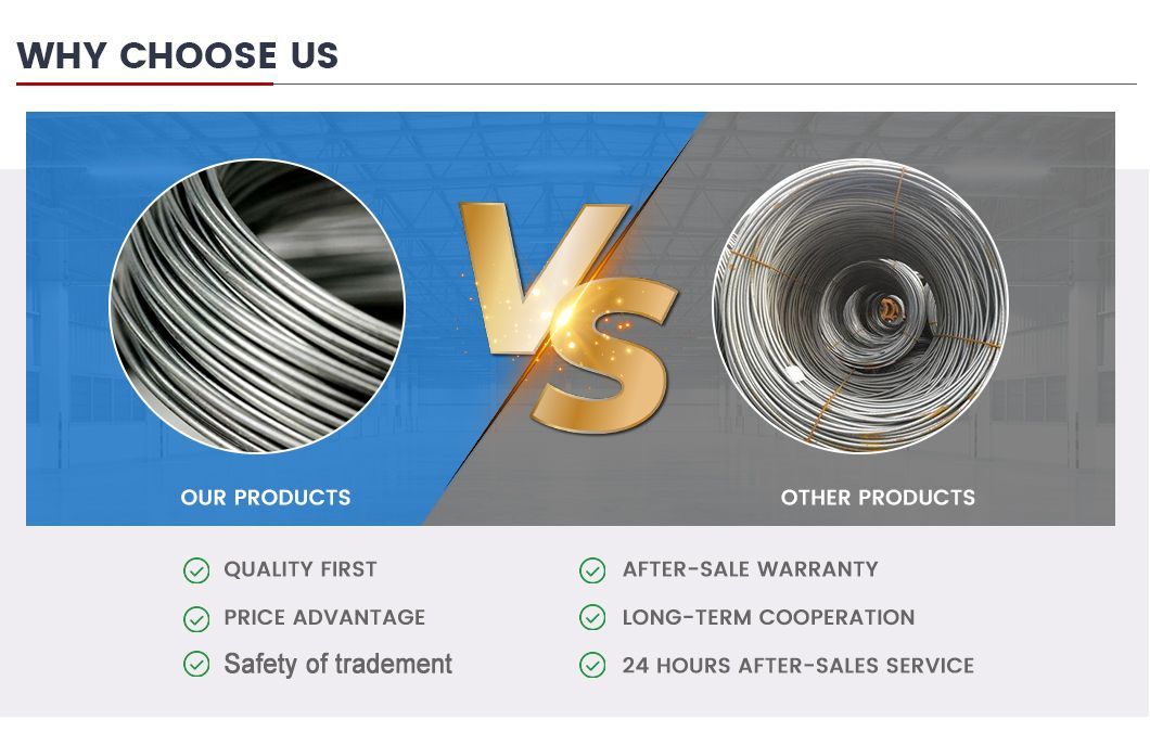 201 202 303 304 310 316 Stainless Steel Spring Wire 55crsia 60si2mna 65mn Alloy Spring Steel Wire Rod Factory