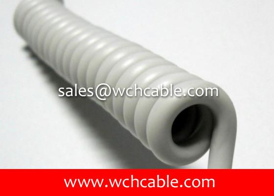 5 Cores UL Approve Flexible Spiral Cable With High Retractable Force RoHS