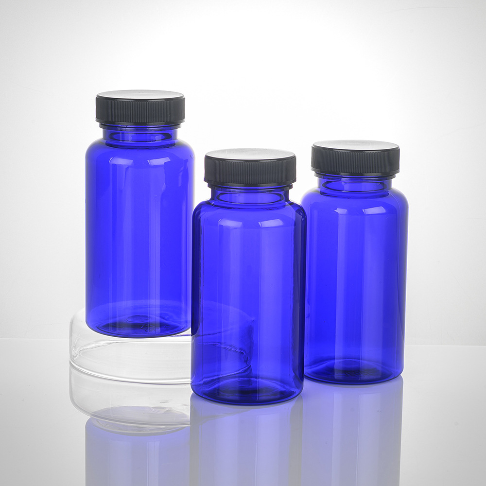 Pharmaceutical Packaging Tablet Medicine Bottle with Tamper-Proof Cap Label BPA Free Empty PetBrown Plastic Pill Bottle Seal