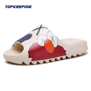 Shock Absorption Summer Unisex Cartoon Elmo Yezzy Slides