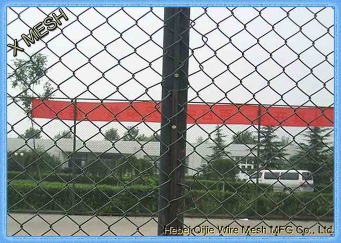 9 Gauge Galvanized / Chain Link Fence Fabric Wire Mesh Fencing SGS Listed