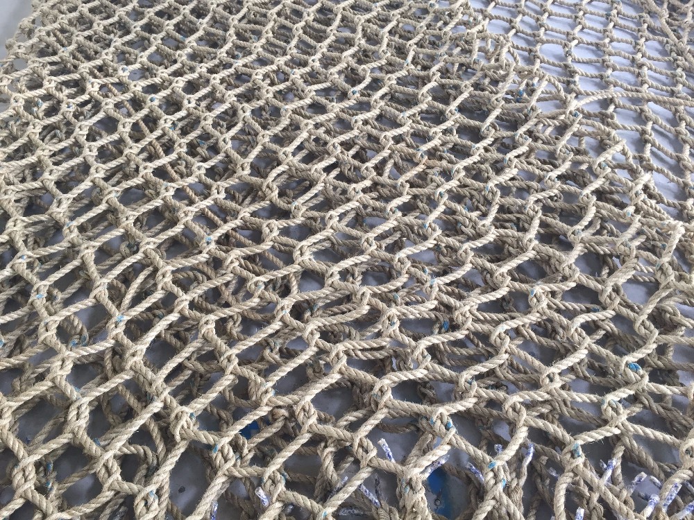 3/4 Strand Jute Sisal Helideck Perimeter Safety Landing Net for Helicopter Protection