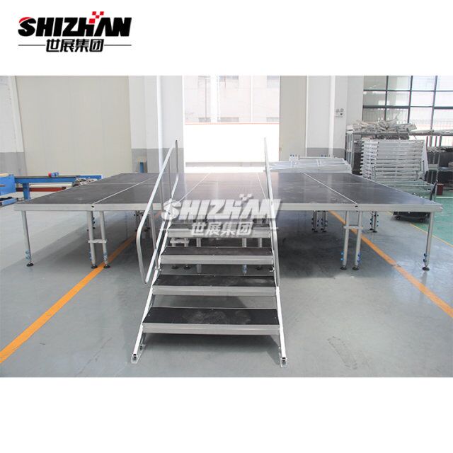 outdoor led stage with rails rental