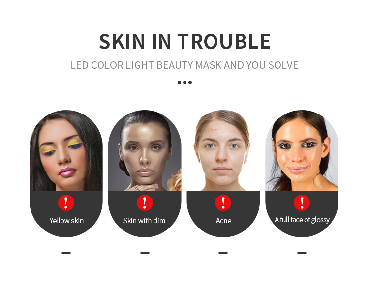 5V/2A 200*175*90mm LED Photon Face Beauty Mask Acne Extraction