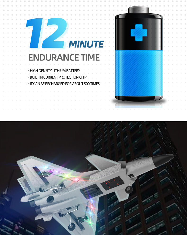 90 Minutes Charging Time Glider Foam Airplane 4 Aircraft Model Remote Radio Control Fighter Toys with and Direct Supply