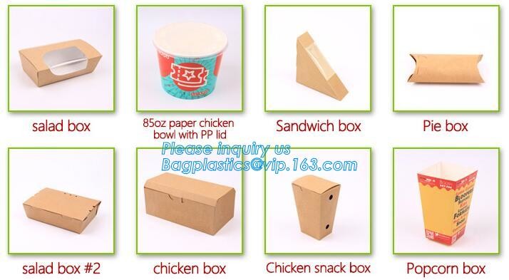 Custom Food Grade Paper Doughnet Box Wholesale,fast food take away paper box, custom printed food packaging bagease, pac