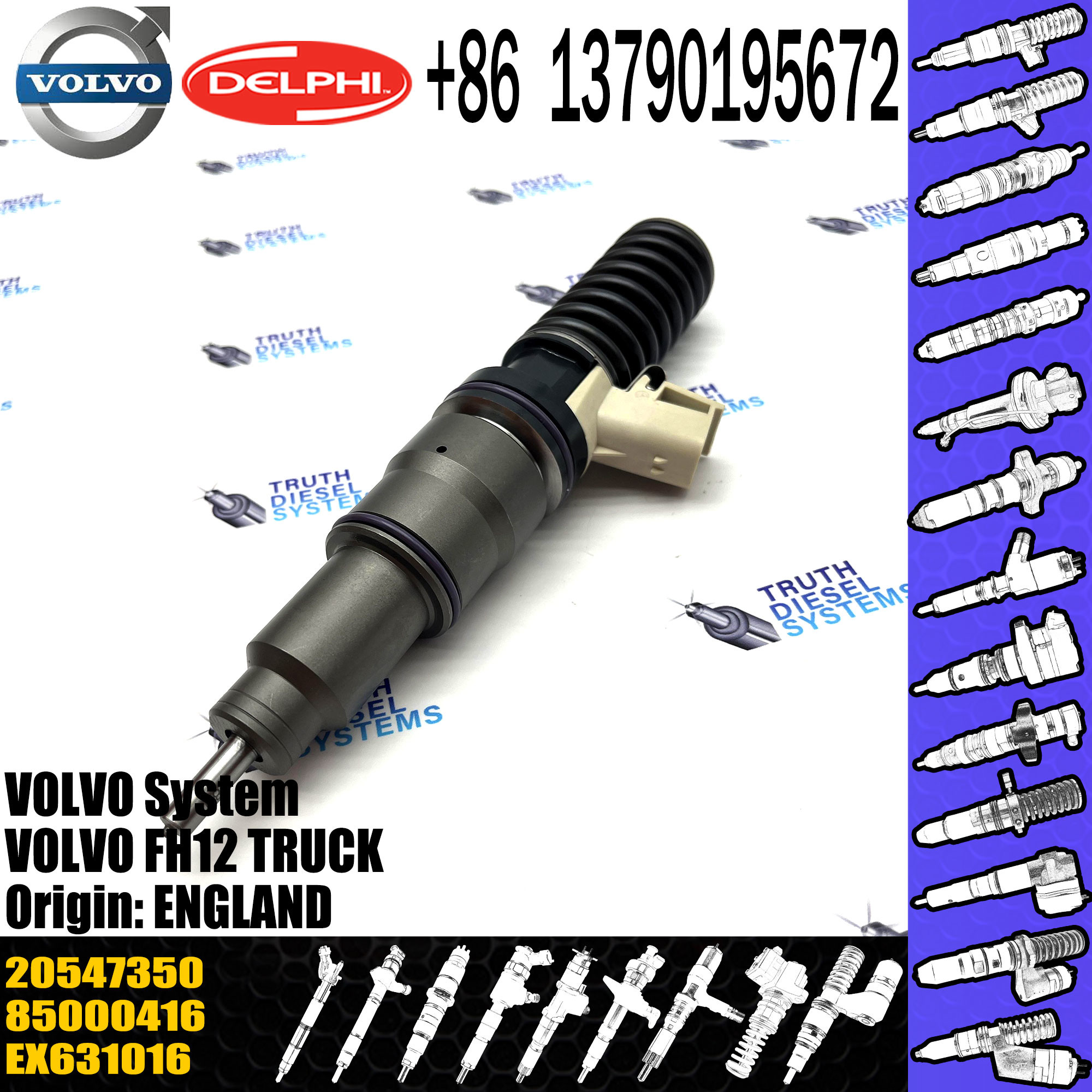New Diesel Fuel Injector 20547350 VOE20547350 BEBE4D30001 For VOL 20569291 20564425 BEBE4D00001 BEBE4D00002