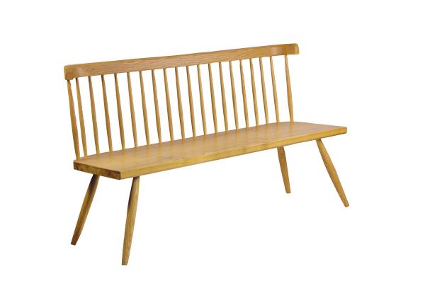 Northern Europe Style Long Bench Chair Solid Wood Dining Chair Durable Antique