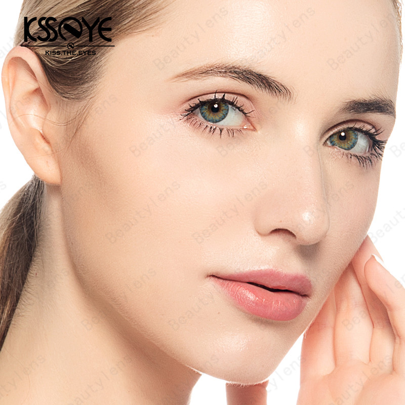 Oem Cosmetic Tricolor Blue Cosplay Contacts Lens 1 Year Without Power PP blister