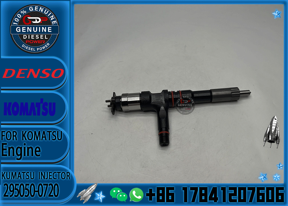 High Performance Fuel Injector 295050-0720 295050-2750 Common Rail Injector 6252-11-3100 For Komatsu