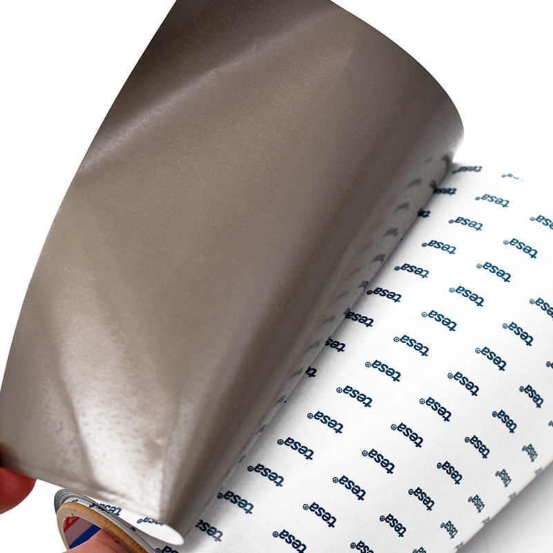 TESA 60233 Black Single Side Matte PET Base Aluminum Foil Conductive Cloth Tape