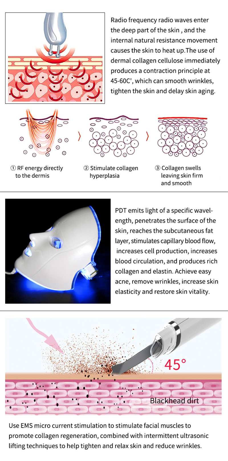 7 In 1 Portable Hydro Dermabrasion Machine Facial Cleansing