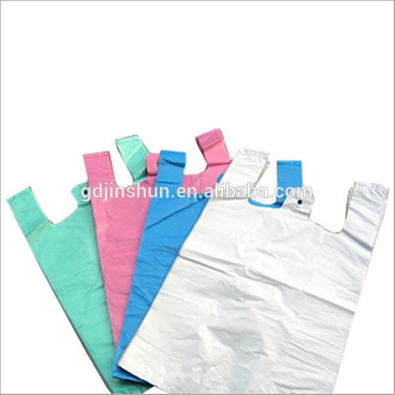 2017 Eco Friendly Customized Logo Non Woven print plastic t shirt shopping bag