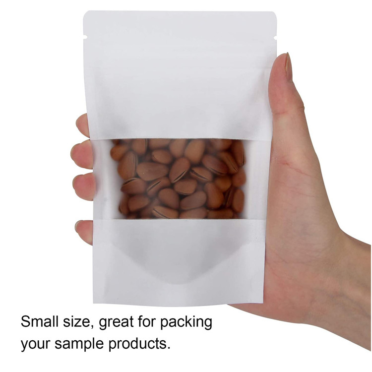 White Kraft 50g / 100g k Paper Bag Tear Away Notch