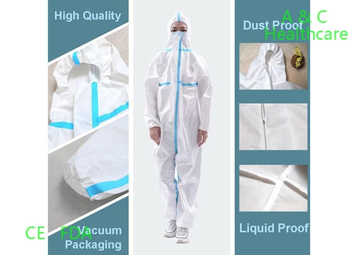 Medical Surgical Disposable Protective Coverall PP Non Woven Workwear Uniform
