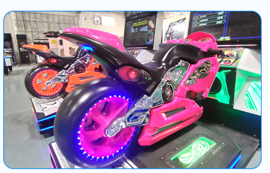 Dreamland double players arcade driving car game machine coin operated motorcycle simulator machine