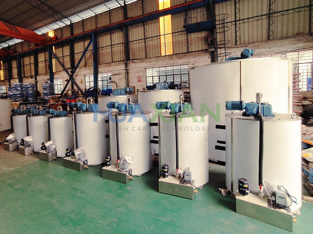 China Industrial Ice Maker Machine Price, Flake Ice Making Seafood Processing Machine