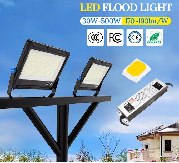 Adjustable Angle Outdoor LED Flood Lights 150W 100W Floodlight Bulb For Driveways