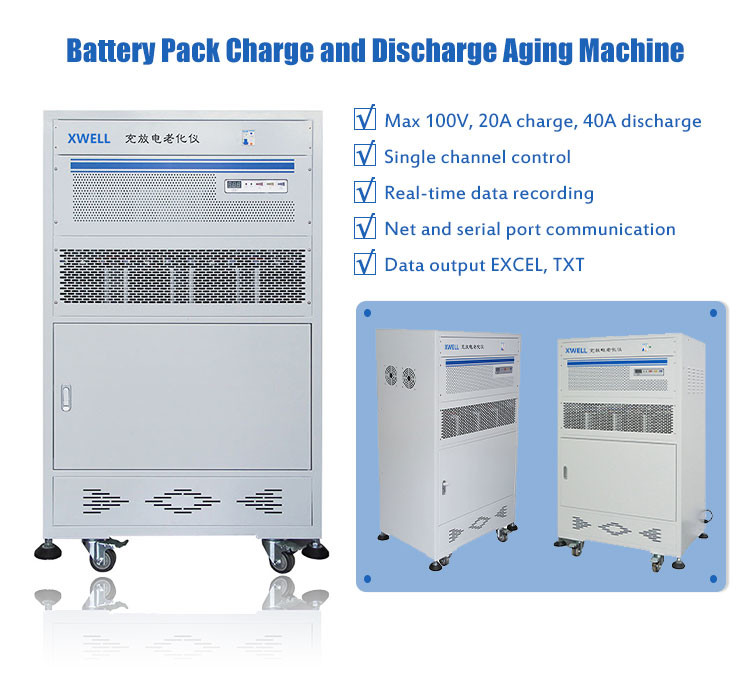 Lithium Ion Battery Aging Machine Tester 100V 20A Charge 40A Discharge