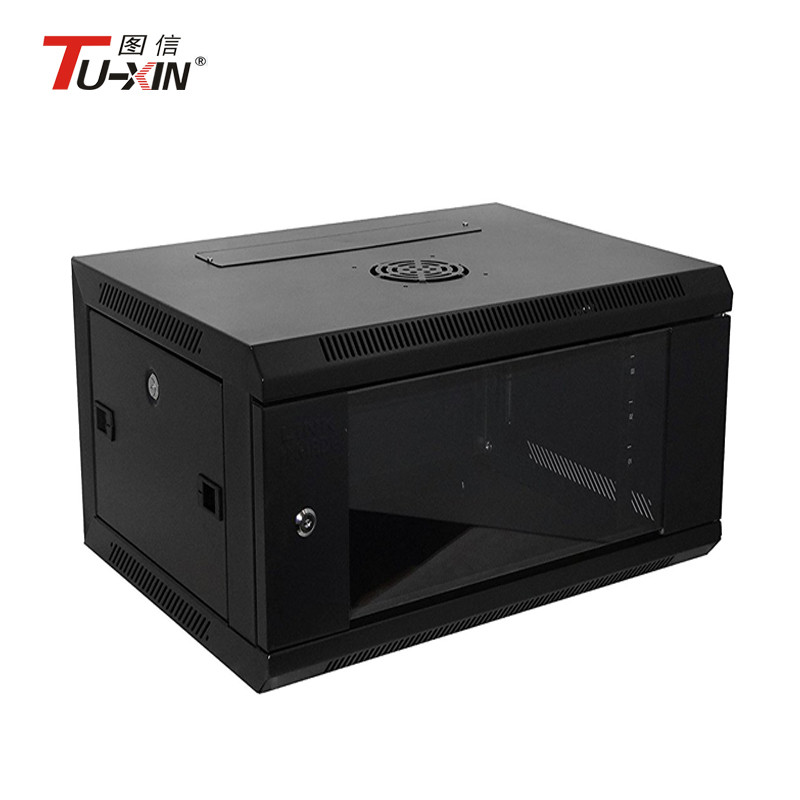 9u Wall Mount Server Rack , Dustproof Indoor Wall Data Cabinet