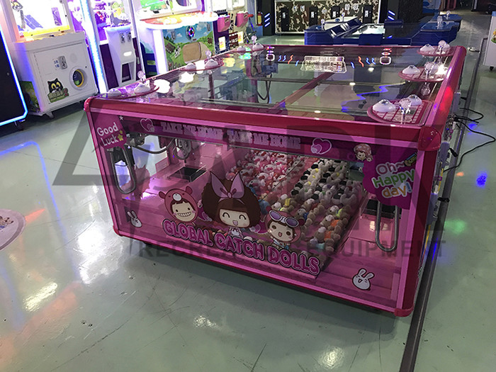 Multi-language Coin Operated Simulator Toy Claw Machine for Supermarket