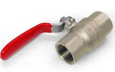 Steel Handle Bypass Type Brass Ball Valve Female Thread Connection Lever