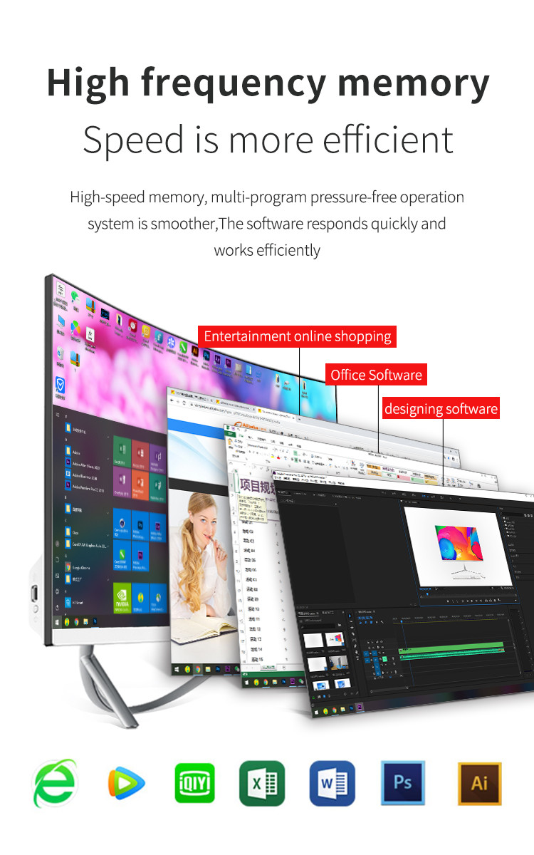 I7 4700 RAM 8G SSD 240G 27 Inch All In One Computer