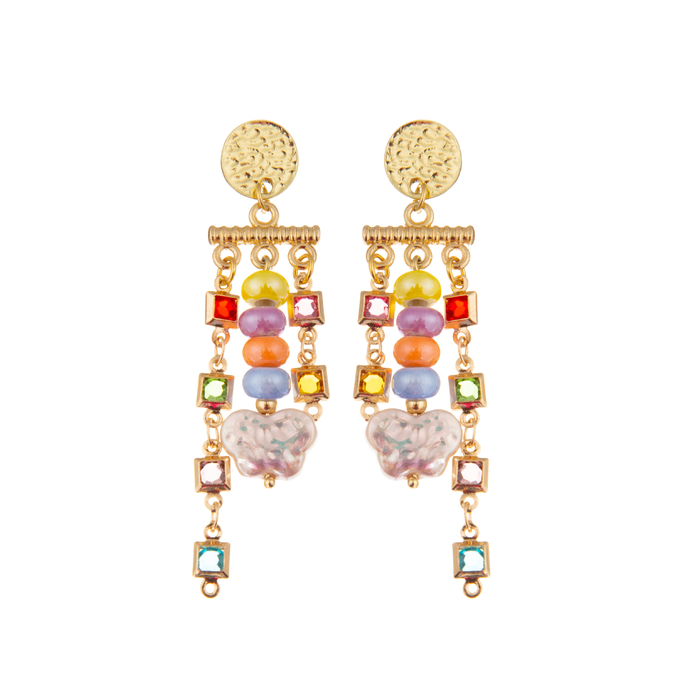 2022 Fashion Gold-Plated Hook Dangle Drop Geometric Earrings for Women's Jewelry