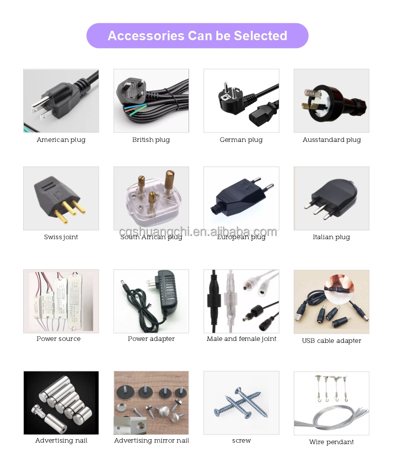 Wall Screw Fix Installation Stainless Steel Housing 3D LED Abyss Mirror Customization