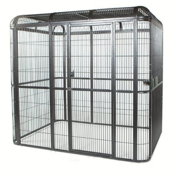 outdoor welded mesh parrot/birds aviary house black powder coated big aviary