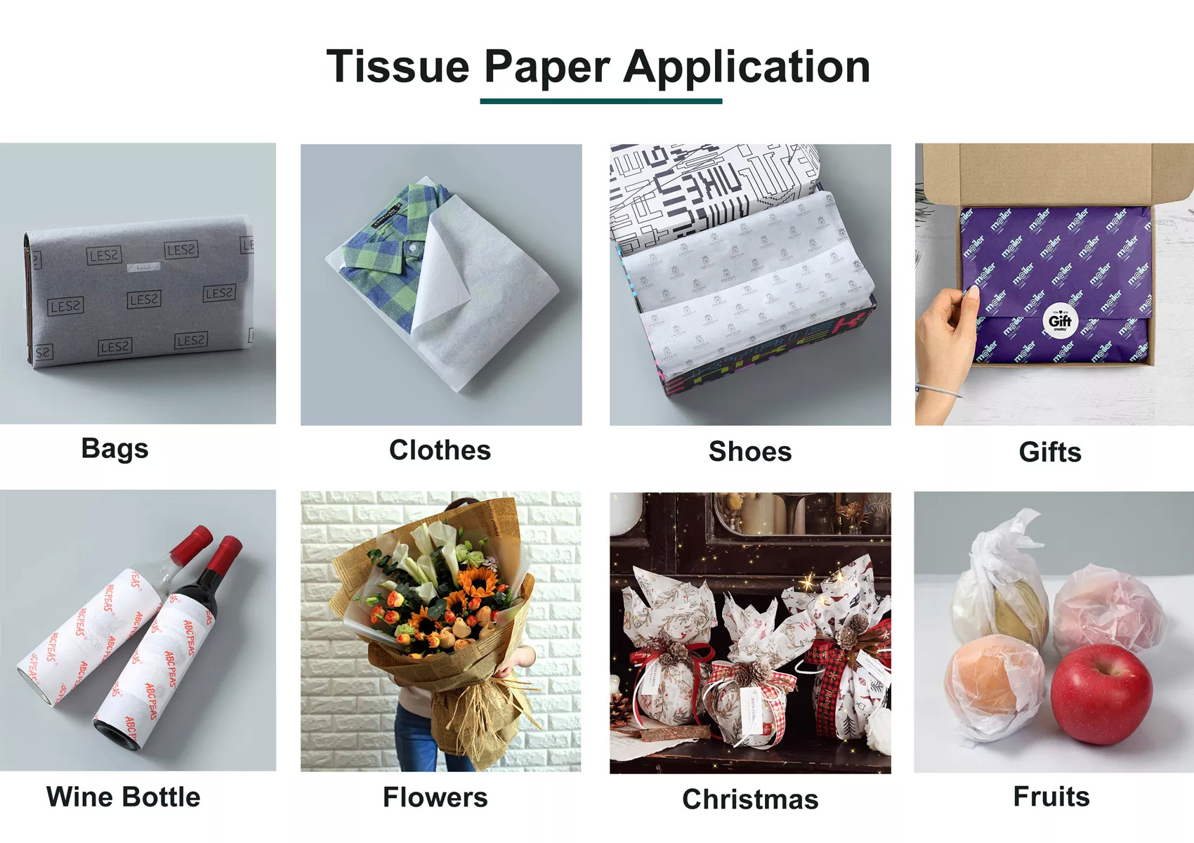 Custom Printing Red Glad Color Shoe Gift Thin 17g Wrapping Tissue Paper For Packaging