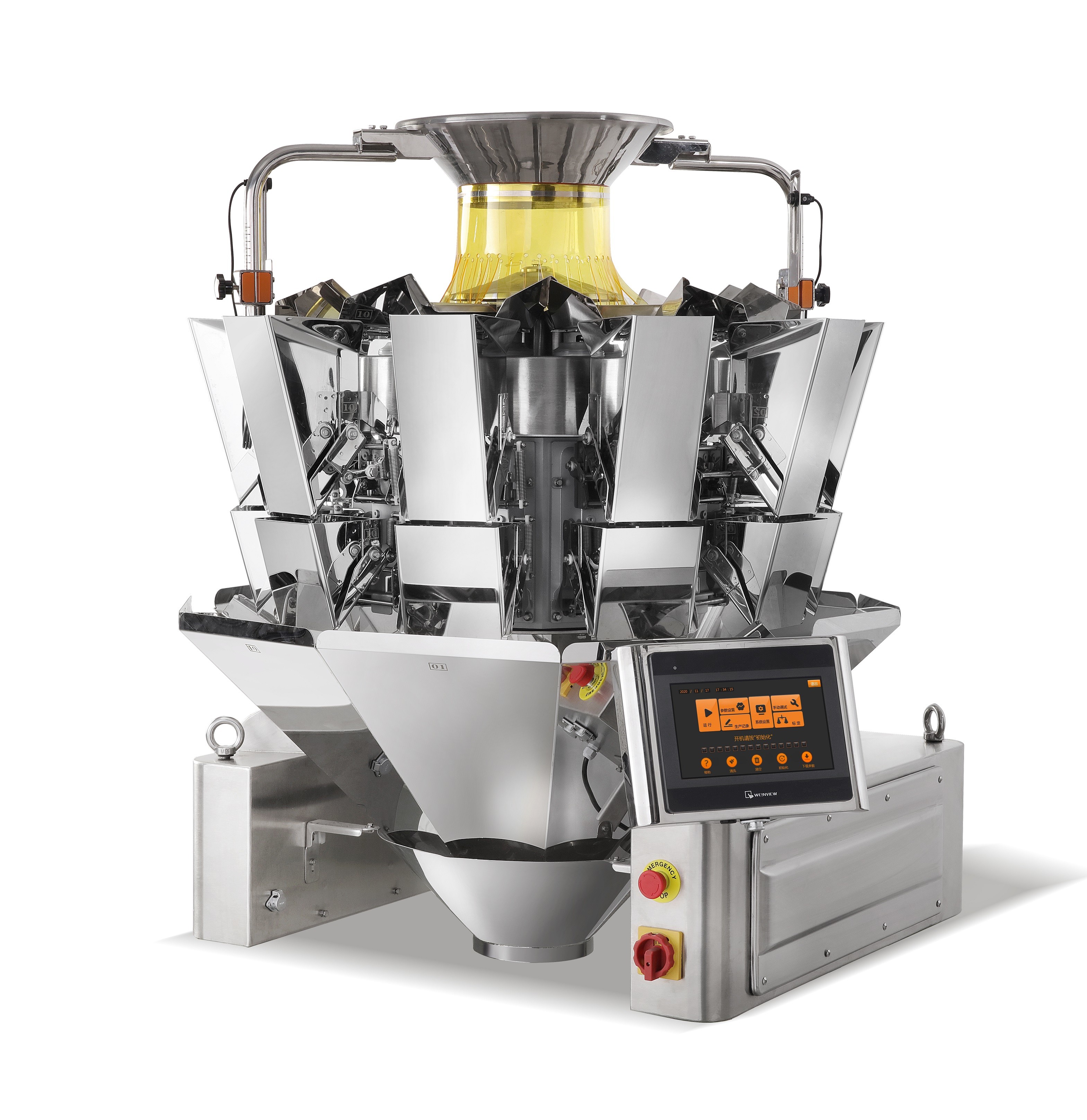 220v Multihead Weigher Packing Machine 60Hz For Snack Food