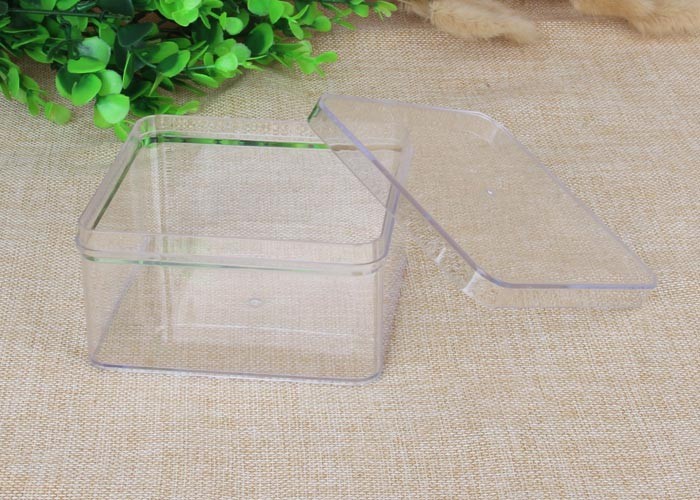 Package Gift Boxes Clear Plastic Wedding Square Shaped 143.5×89×61mm