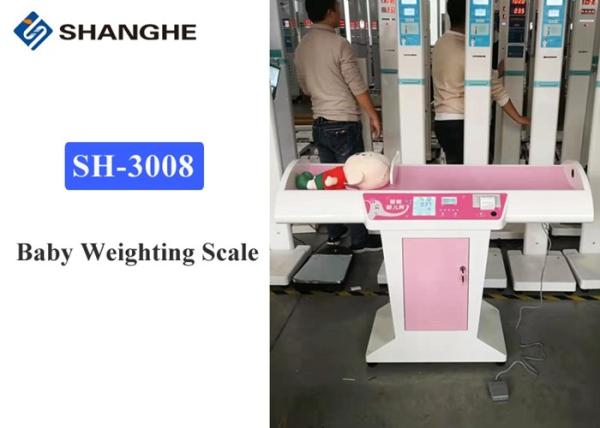 0 - 3 Years Old Small Baby Weight Measurement Machine , Pink Height And Weight
