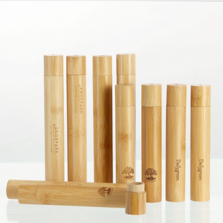 30g Bamboo Toothbrush Case Biodegradable Toothbrush Tube Cover